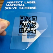 Tem nhãn Decal trong suốt | Clear on Clear label