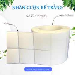 Tem nhãn in mã vạch Ngang 2 tem
