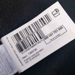 Nhãn sườn Ruban ghép chip RFID, Satin ghép chip RFID